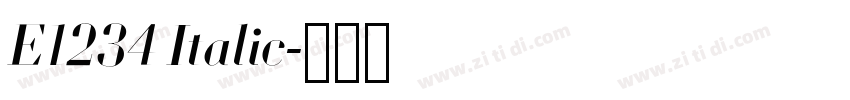 E1234 Italic字体转换 E1234 Italic字体转换